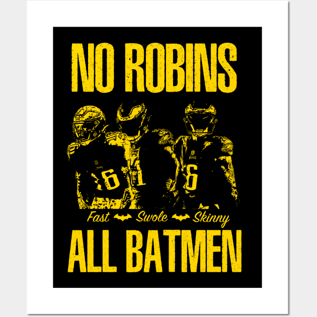 Philadelphia Eagles Batmen Wall Art by DrawnStyle